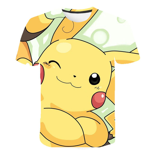 Pokemon Pikachu 3D printed cute Unisex T-shirt for adults and kids Collection buy online