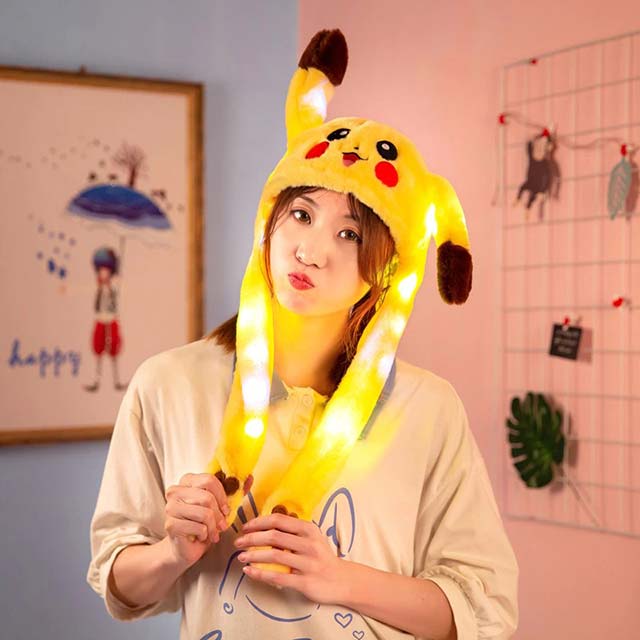 Pokemon Pikachu Glowing Hat Cute Children's Plush Toy pokemonlogo buy online