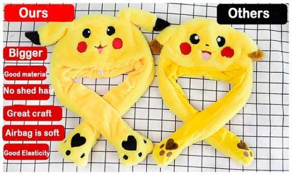 Pokemon Pikachu Long Ear Plush Hat for kids best gift pokemonlogo aliexpress buy online