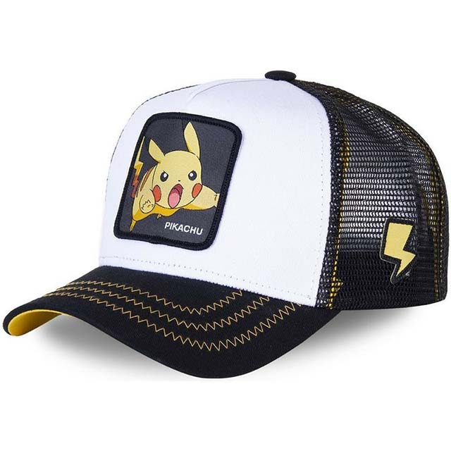 Pokemon Pikachu Printed White and Black Cap for girls and boys kids and adults gift pokemonlogo buy online