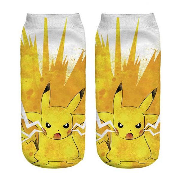 Pokemon Pikachu Thunder Printed Angry Action Women Socks for kids pokemonlogo buy online