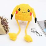 Pokemon Pikachu Yellow Knitted Winter Moving Ears Hat Plush For kids pokemonlogo buy online