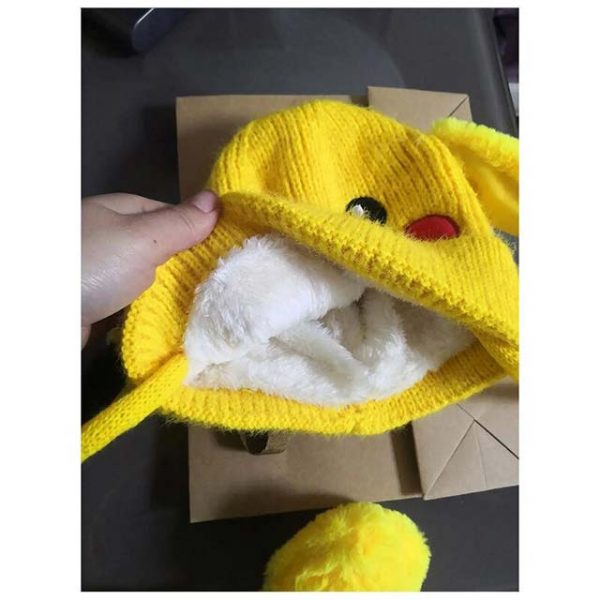 Pokemon Pikachu Yellow Knitted Winter Moving Ears Hat Plush For kids pokemonlogo amazon buy online