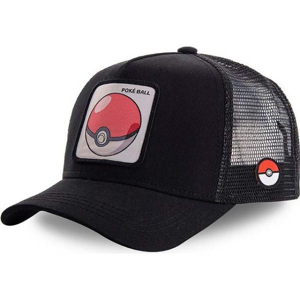Pokemon Pokeball Printed Black Cap for girls and boys kids and adults gift pokemonlogo buy online