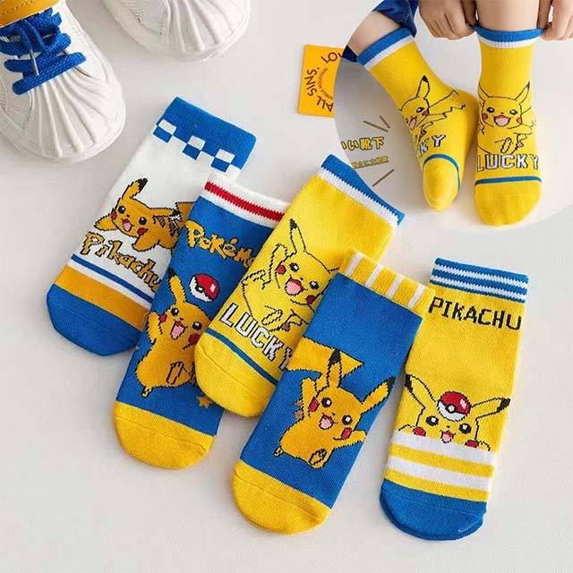 Pokemon Pikachu Printed Happy Mood Women Socks 5 pairs buy online